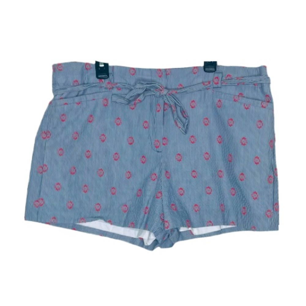 LOFT outlet embroidered shorts size 10 mini shorts with stripes
